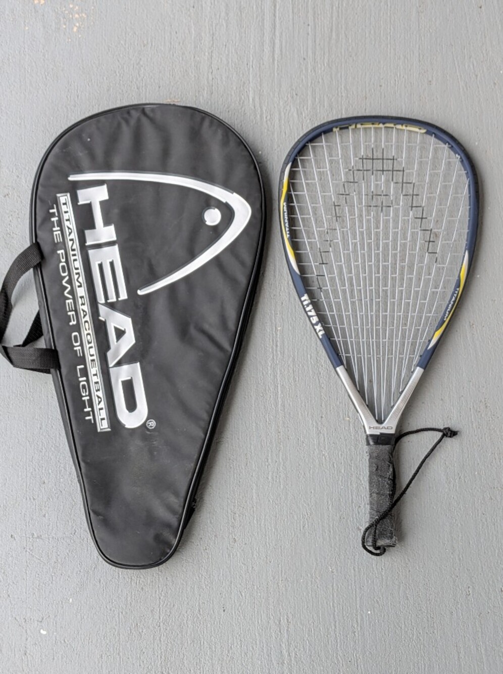 HEAD Ti.175 XL Titanium Racquetball Racquet w/ Case 3 5/8 Grip